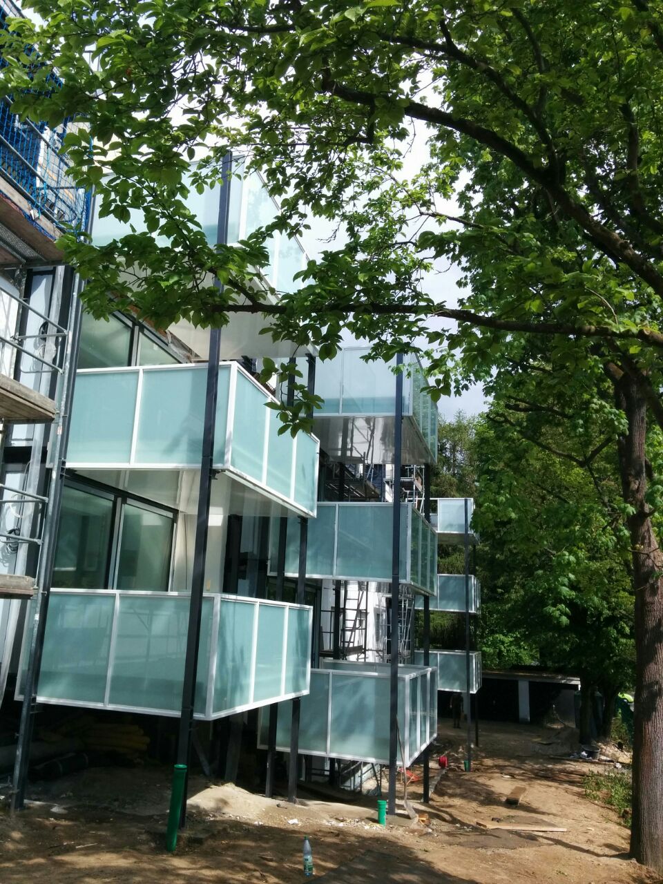 Balkonanlage Glas Stahl Pulverbeschichtet Bad Homburg