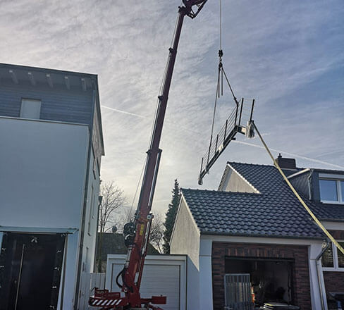 Montage über eine Garage